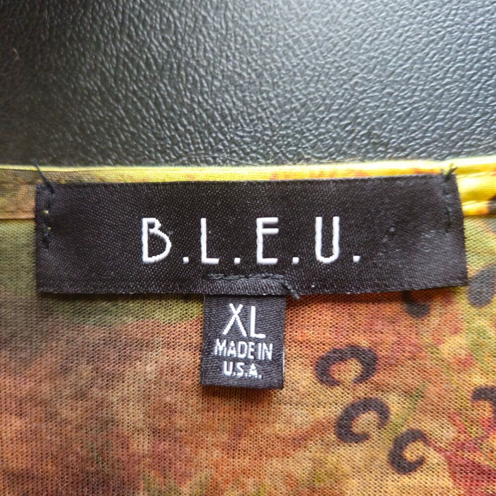 B.L.E.U. Floral Bell Sleeve Top Whimsigoth Fairycore Abstract Artsy Women XL - Picture 6 of 9